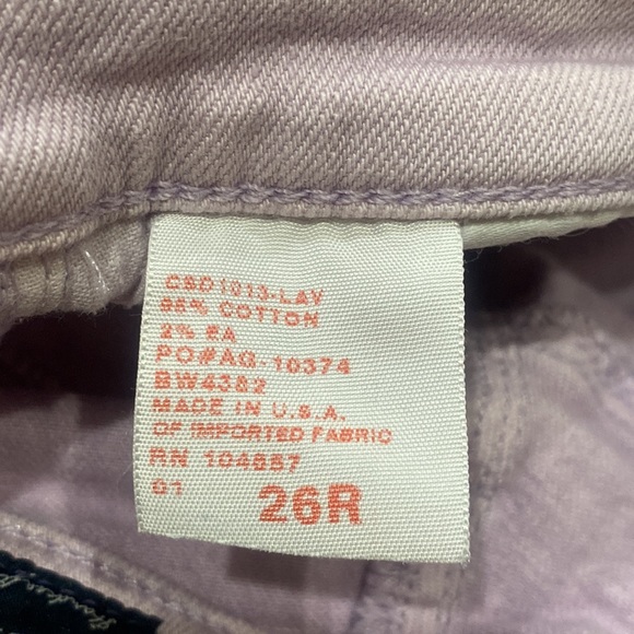 AG Adriano Goldschmied Women’s “The Angel” Lilac Colored Flared Jeans - Size 26 - Picture 11 of 12